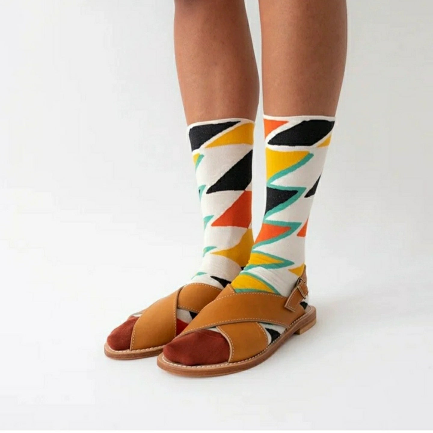 Artistic French Tide Oil Painting Socks fun art literary oil painting