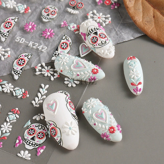 5D Stereoscopic Halloween Nail Art Stickers