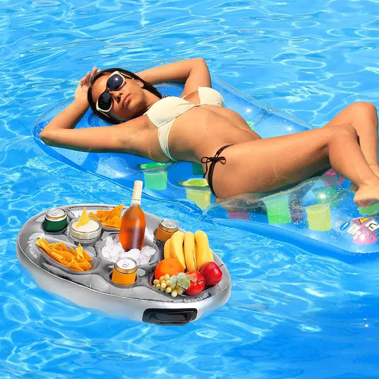 Inflatable Water Floating Tray - Ultimate Poolside Drink Holder