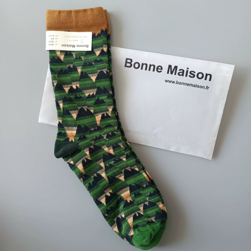 Artistic French Tide Oil Painting Socks fun art literary oil painting