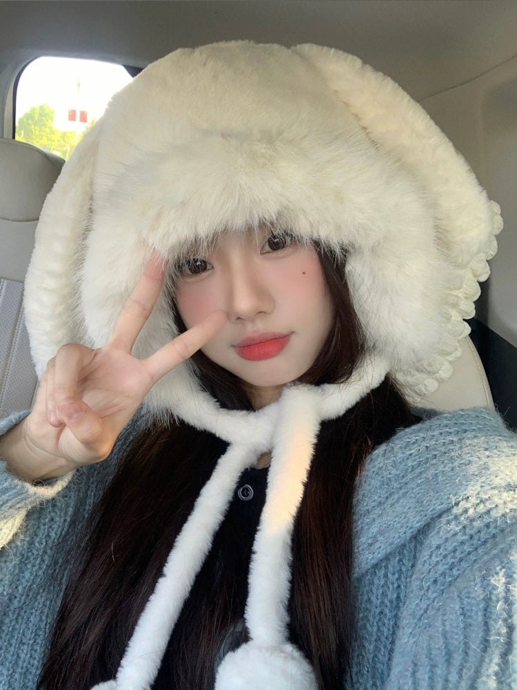 Cute Bunny Ears Plush Hat