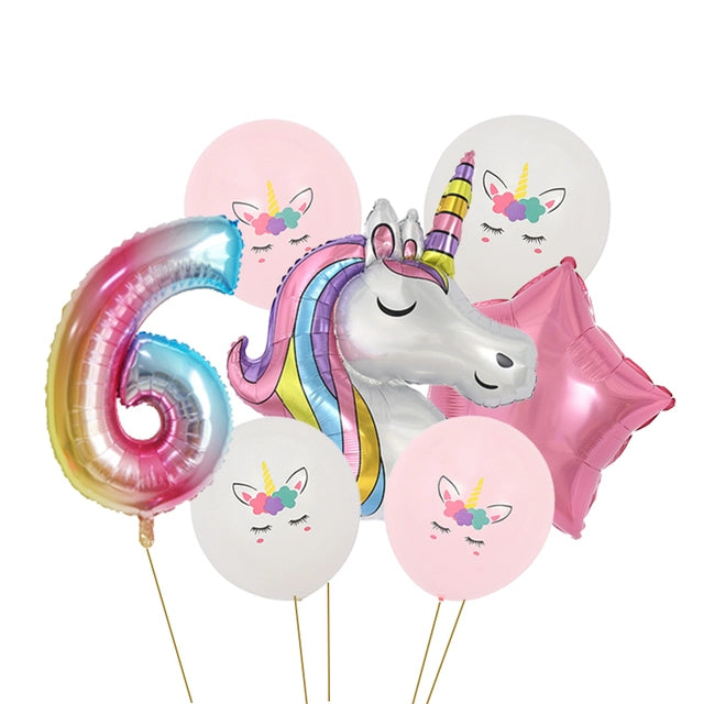 147 Pcs Unicorn Birthday Balloons Arch Garland Kit - Magical Celebration Decor