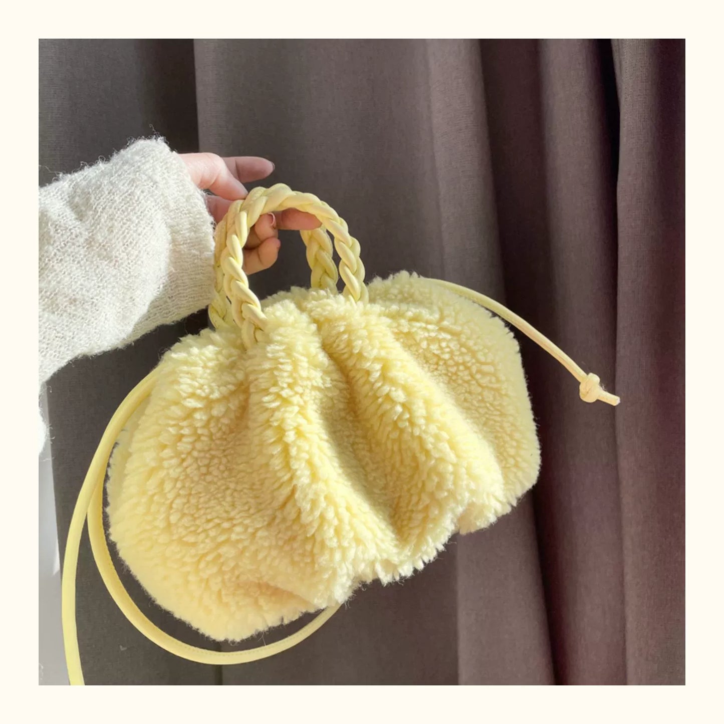 Plush Pumpkin Crossbody Bag