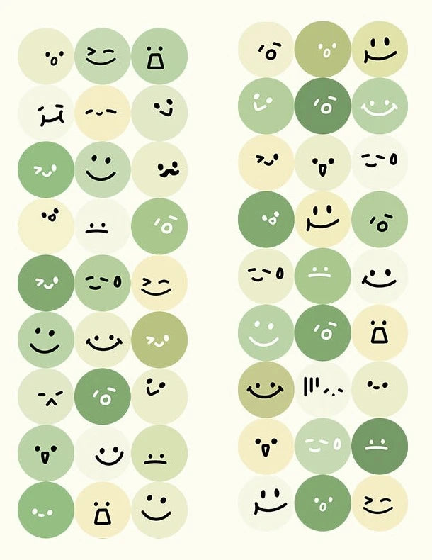 Expressive Smiles - Radiant Sticker Collection to Brighten Your Day