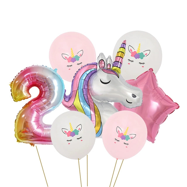 147 Pcs Unicorn Birthday Balloons Arch Garland Kit - Magical Celebration Decor