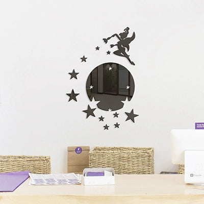 Magic Fairy Acrylic Mirror Wall Stickers  3D Childrens Room Decor